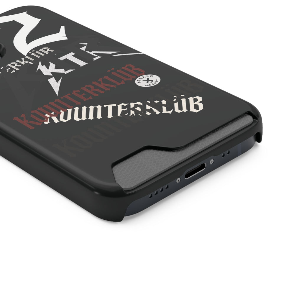 Phone Case with Card Holder — Gothic Logo Collage
