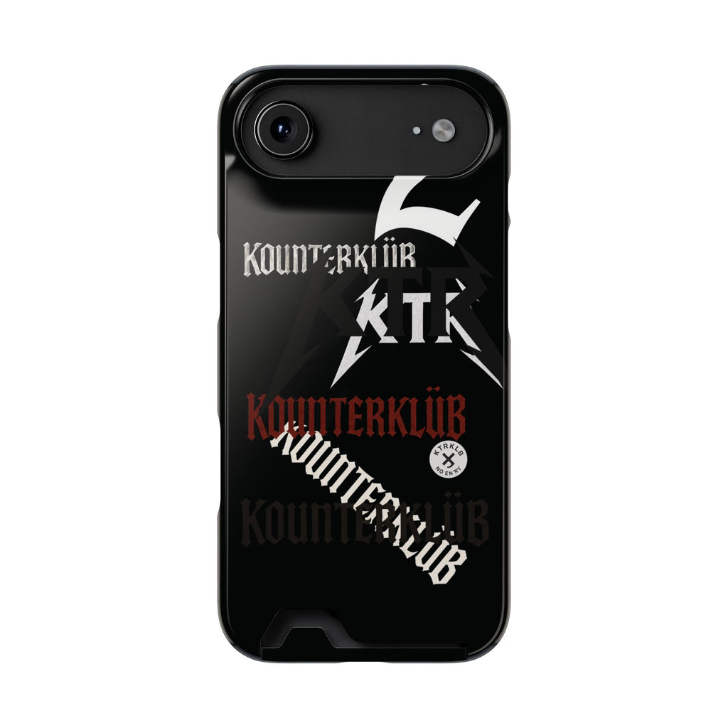 Phone Case with Card Holder — Gothic Logo Collage