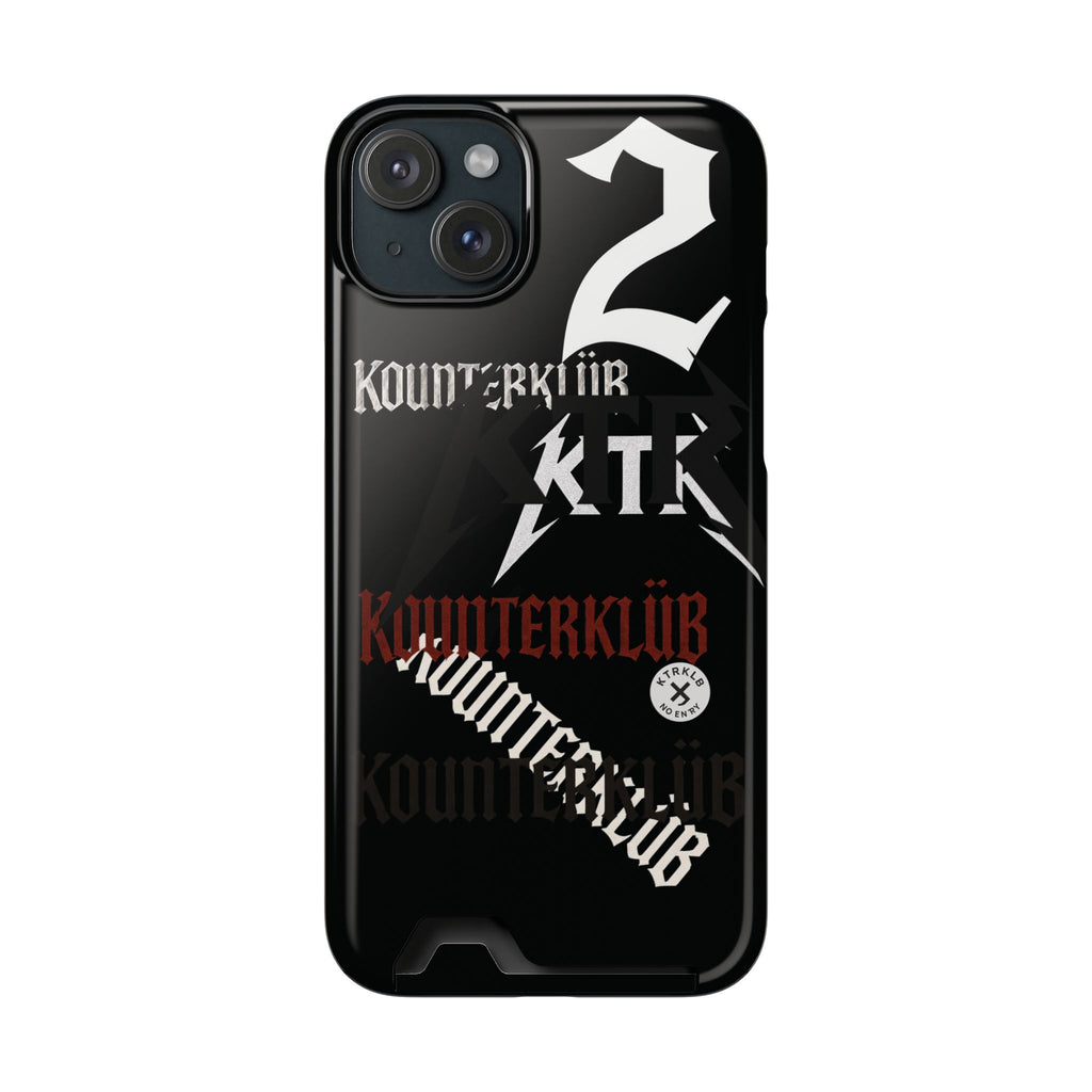 Phone Case with Card Holder — Gothic Logo Collage