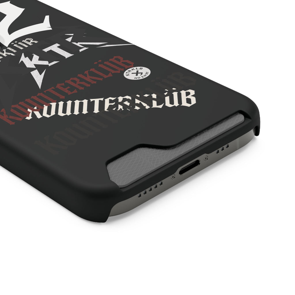 Phone Case with Card Holder — Gothic Logo Collage