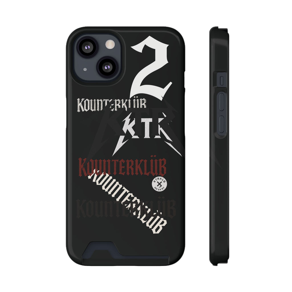 Phone Case with Card Holder — Gothic Logo Collage