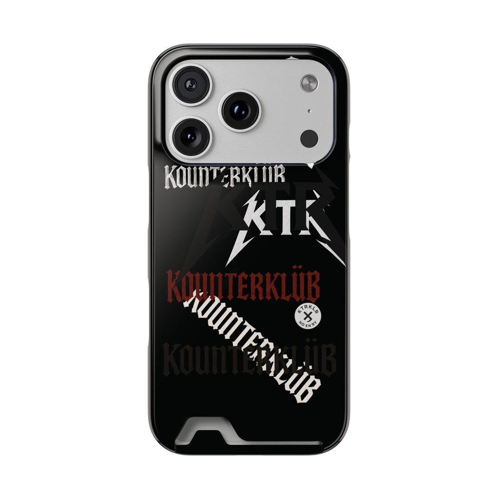 Phone Case with Card Holder — Gothic Logo Collage